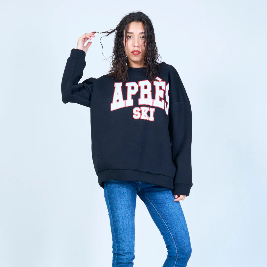 Bold après-ski oversized sweatshirt wholesale