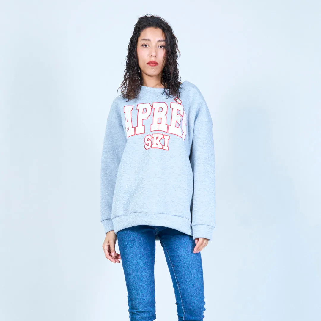 Bold après-ski oversized sweatshirt wholesale