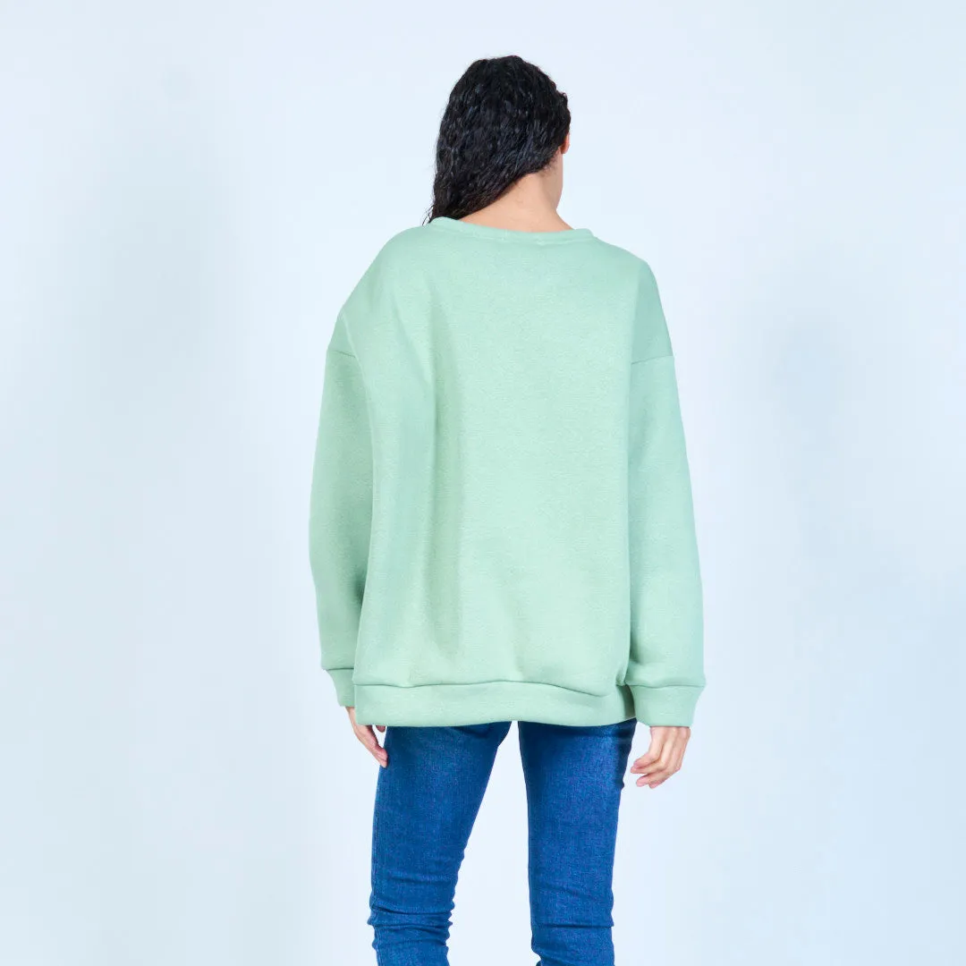 Bold après-ski oversized sweatshirt wholesale