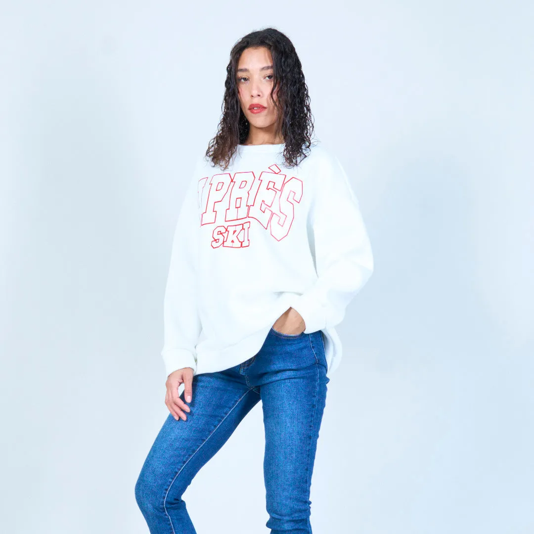 Bold après-ski oversized sweatshirt wholesale