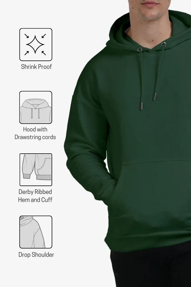 Bottle Green Oversized Hoodie for men