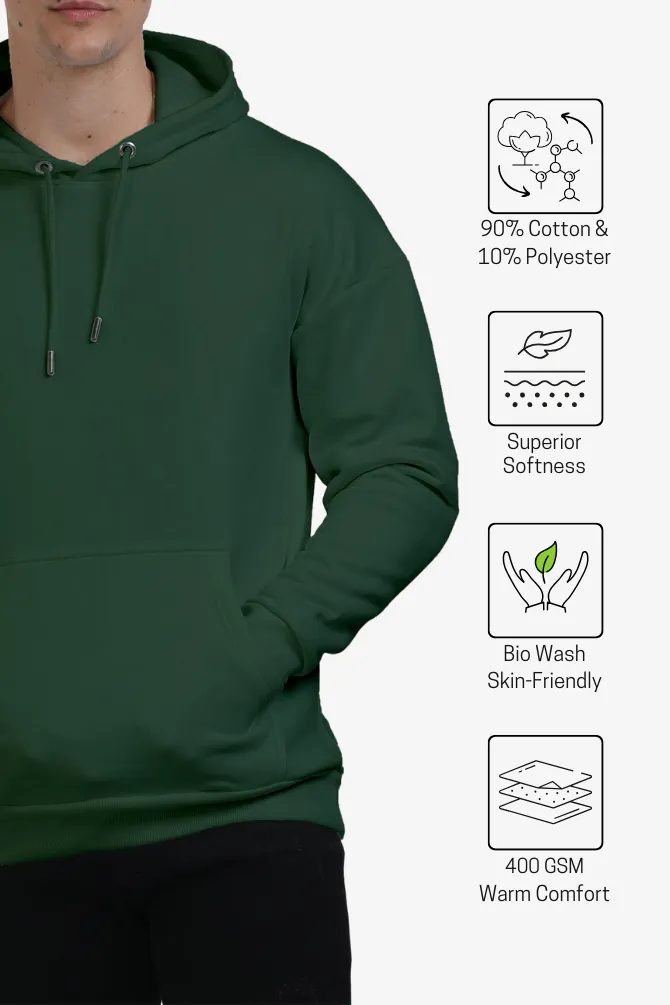 Bottle Green Oversized Hoodie for men