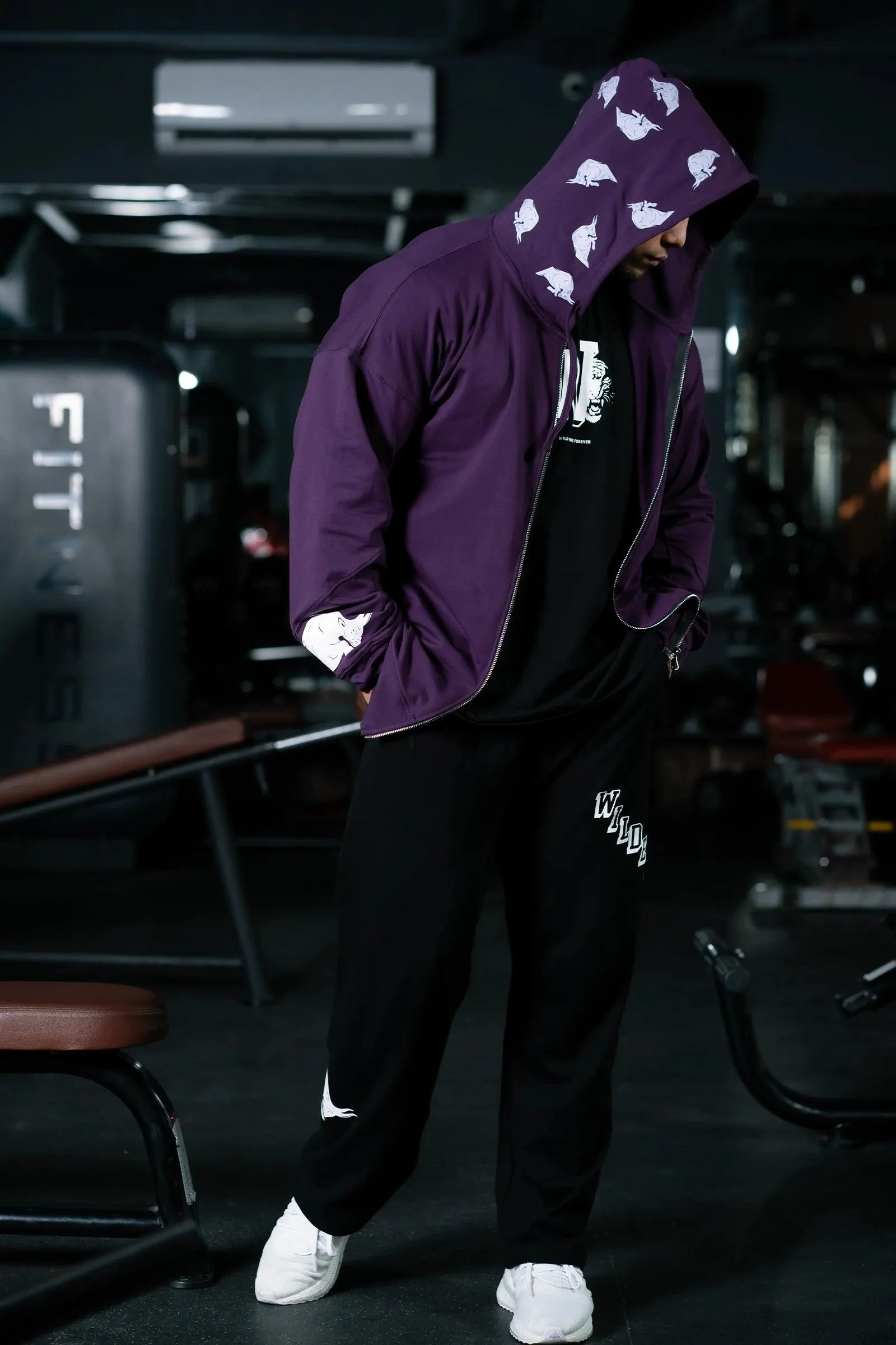 BULLFORCE ZIP HOODIE (PURPLE)