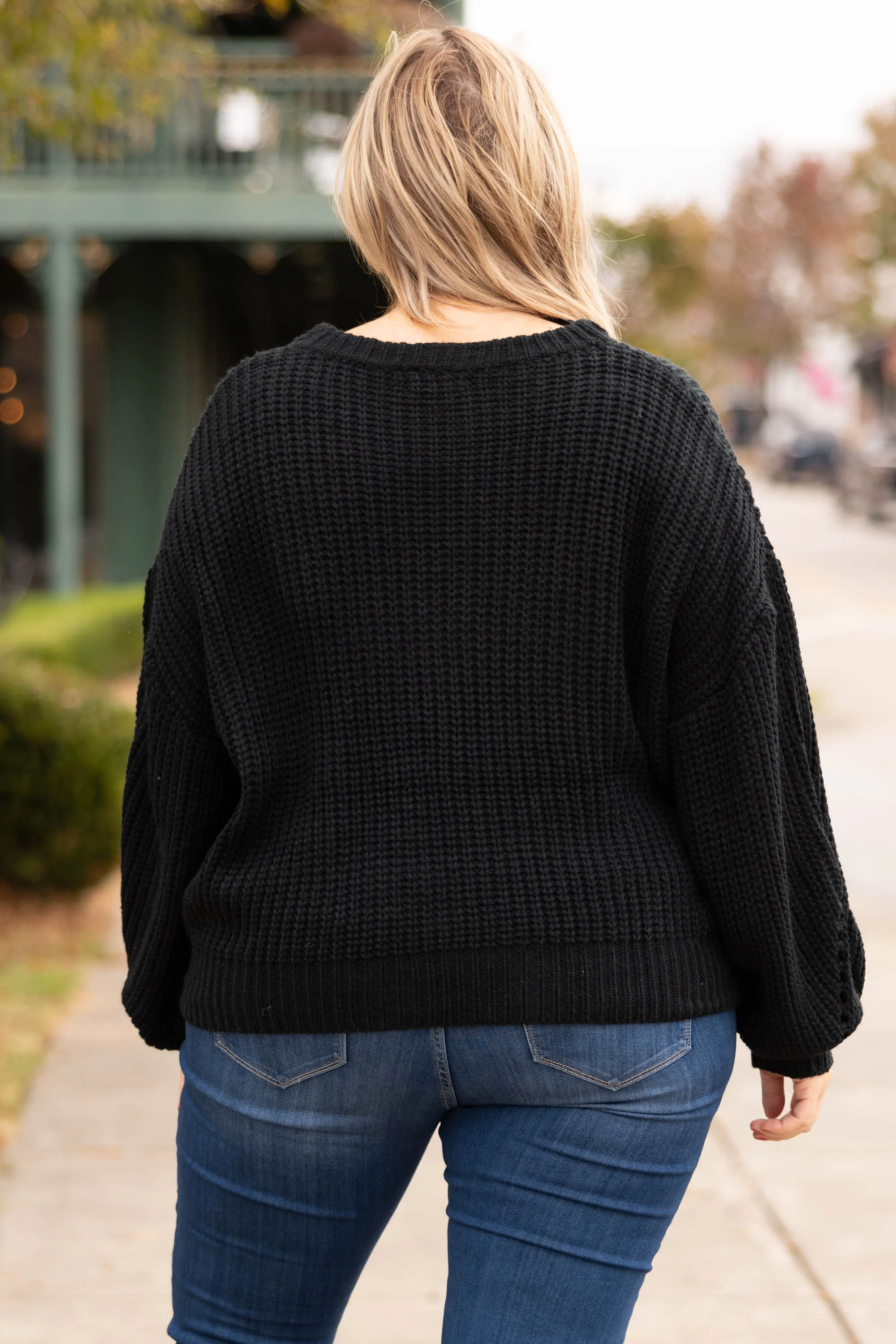 Chilly Day Trip Sweater, Black