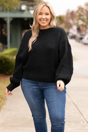 Chilly Day Trip Sweater, Black