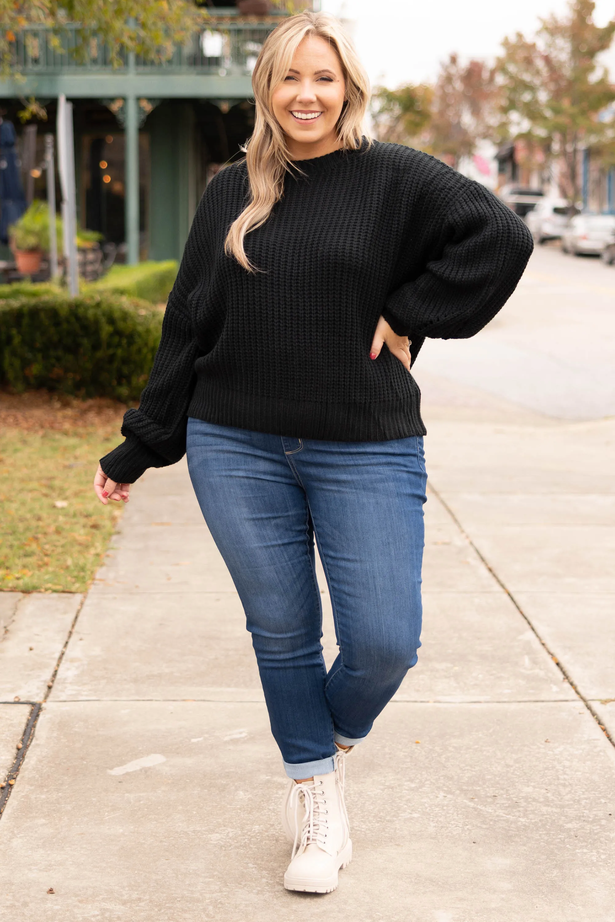 Chilly Day Trip Sweater, Black