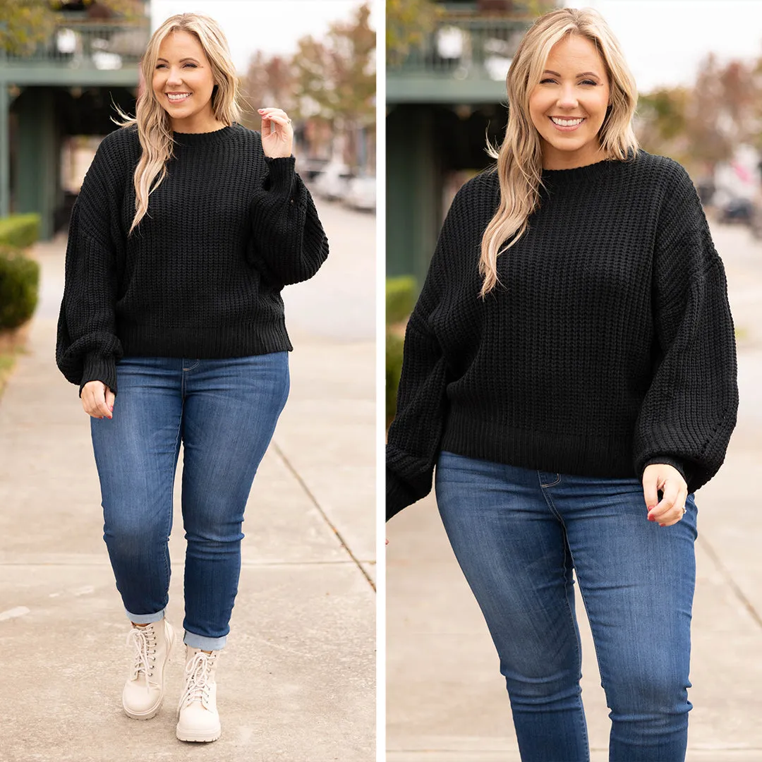 Chilly Day Trip Sweater, Black