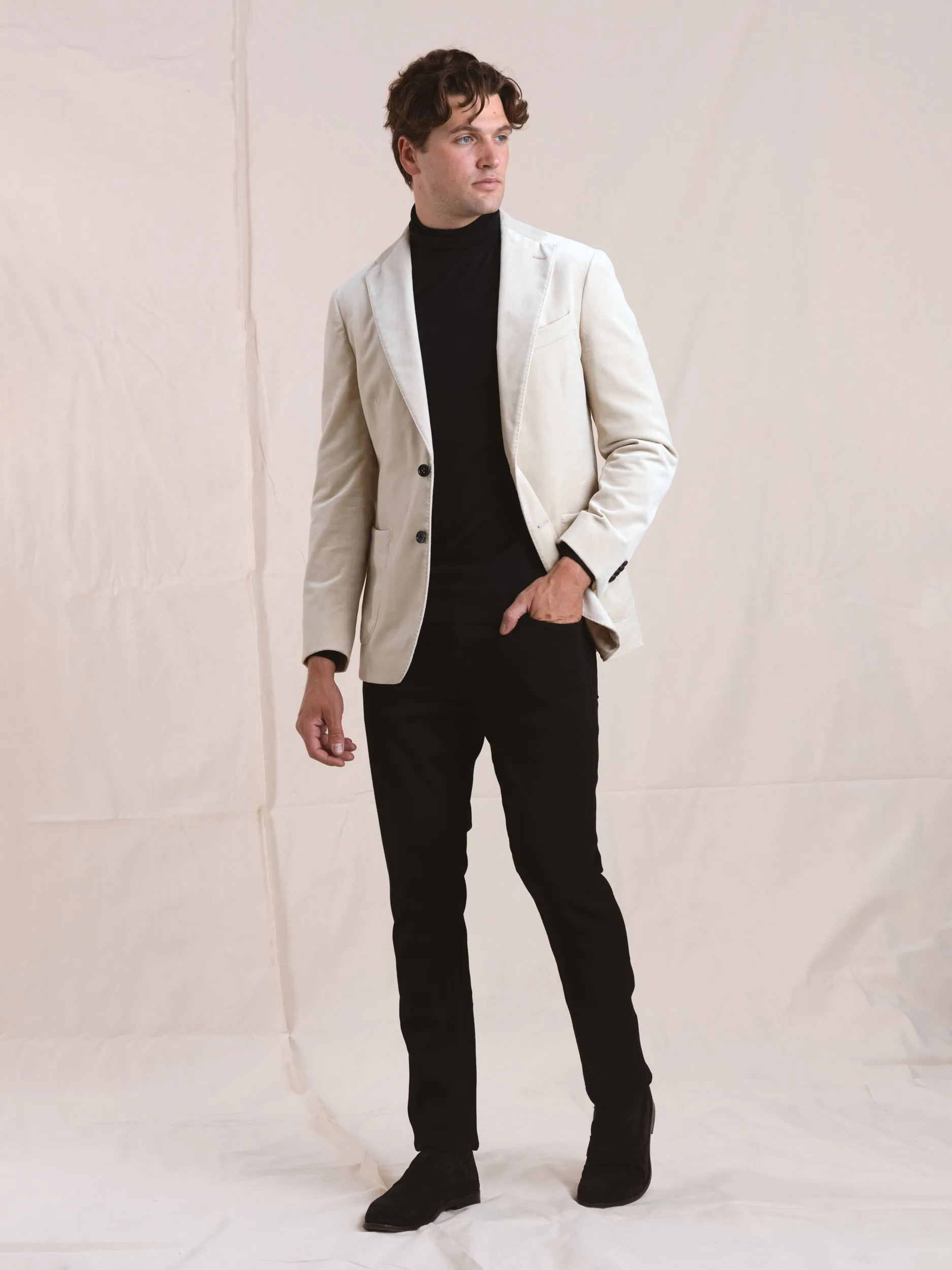 Cream Velvet Sport Jacket