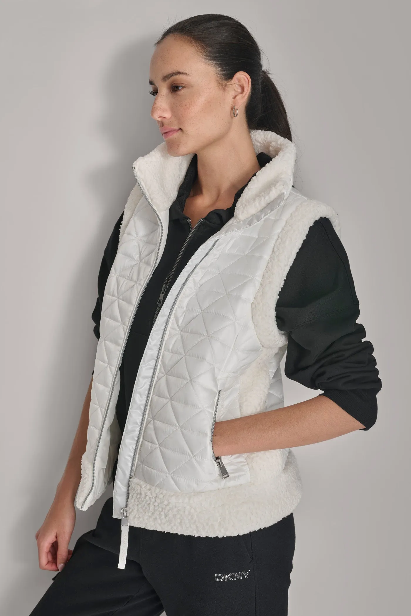 DIAMOND QUILTED PUFFER VEST