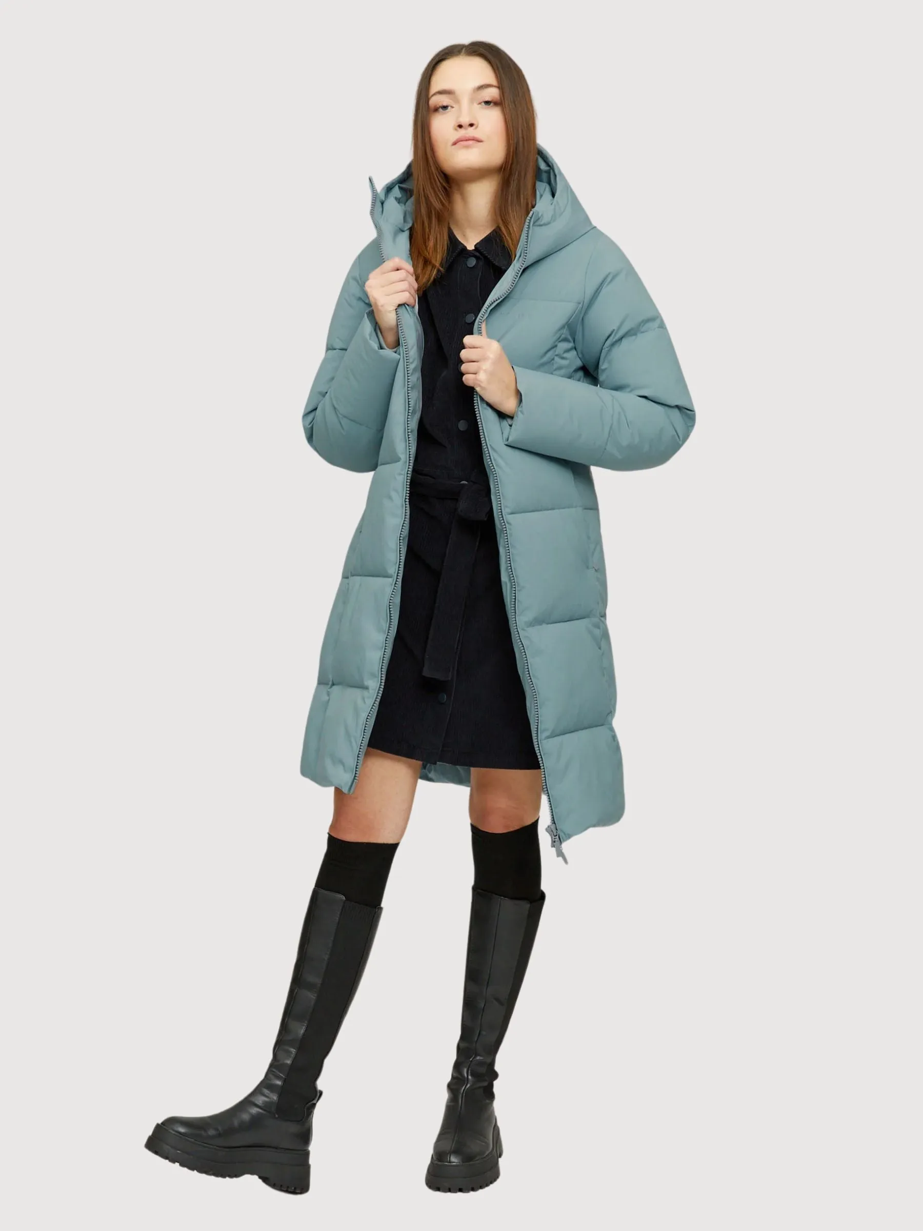 Elmira Puffer Coat Dove Blu Women | Mazine