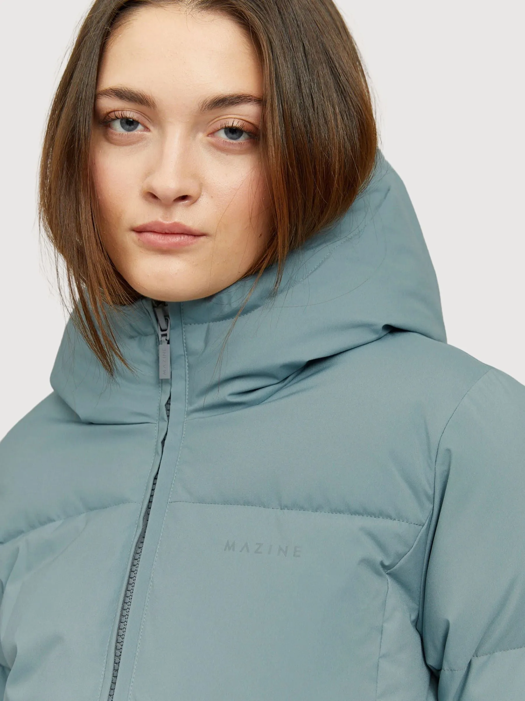 Elmira Puffer Coat Dove Blu Women | Mazine