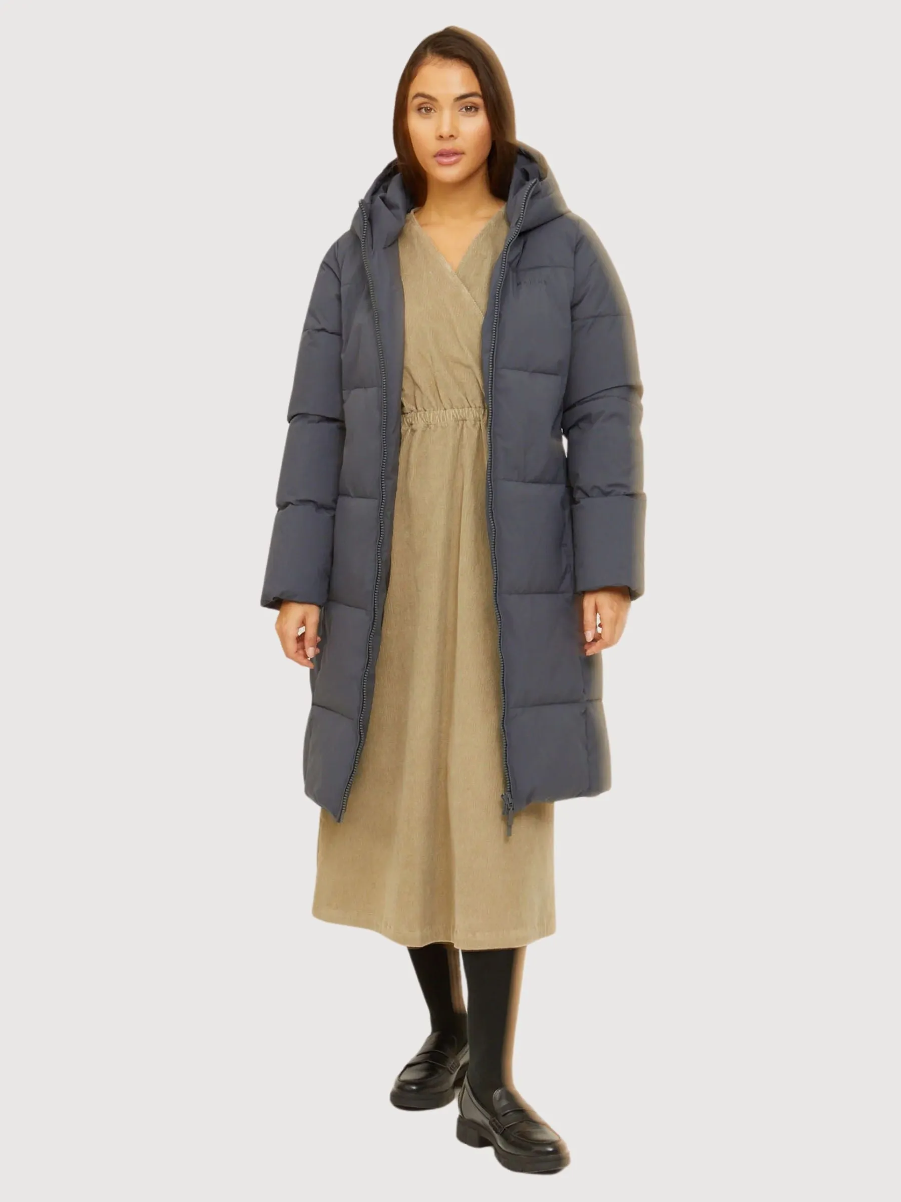 Elmira Puffer Coat Ink Blue Women | Mazine