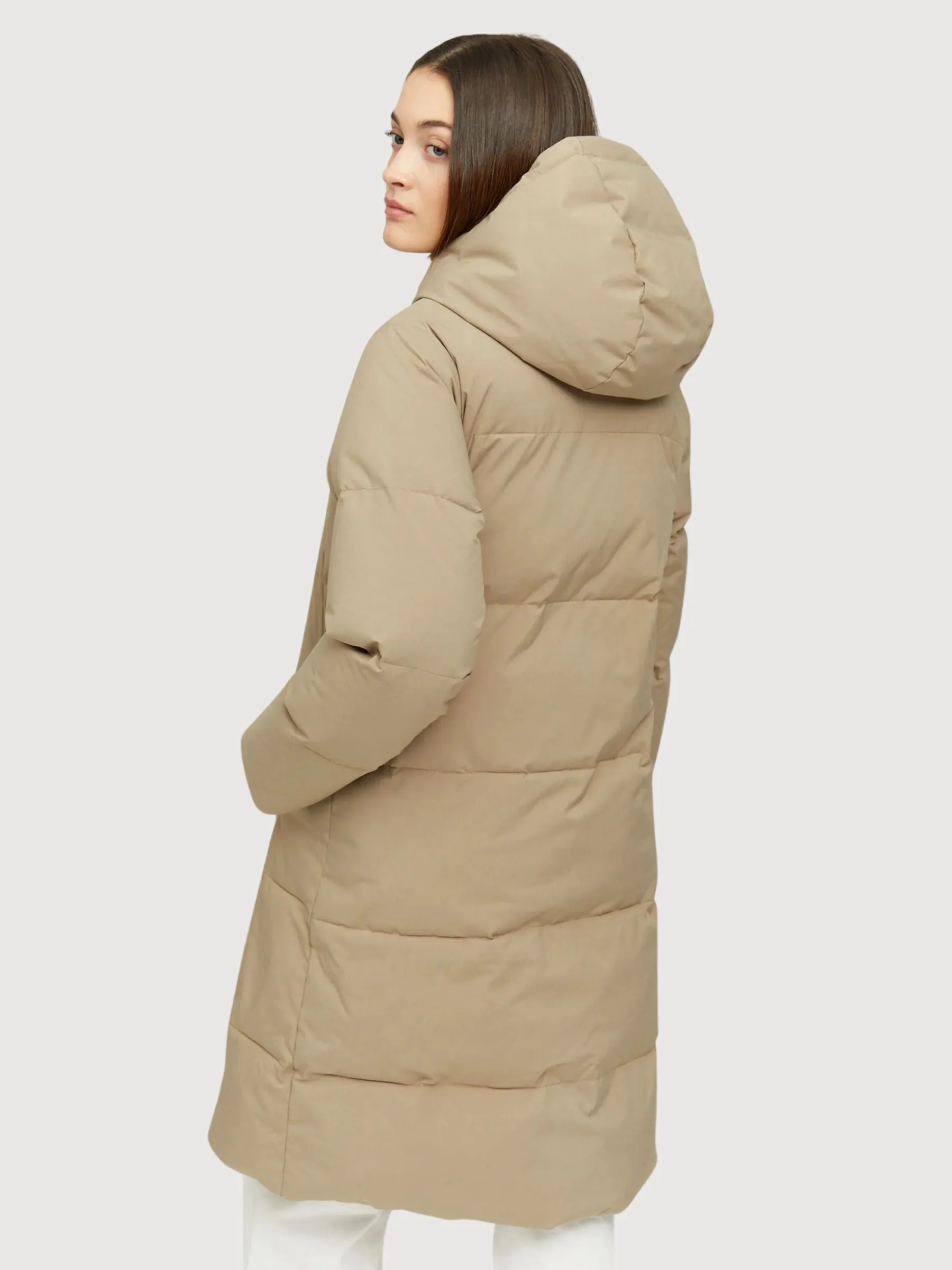 Elmira Puffer Coat Taupe Women | Mazine