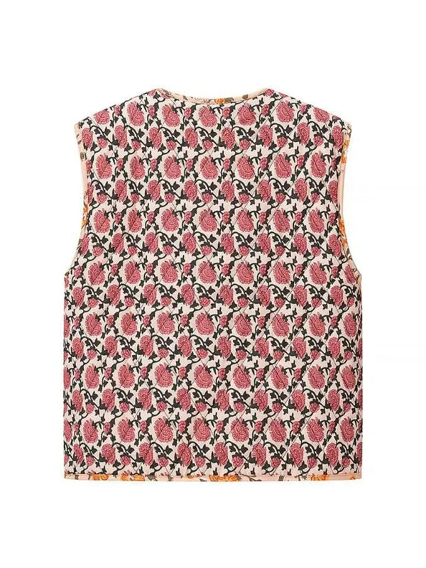 Floral Quilted Vest for Women | Relaxed Fit & Comfortable