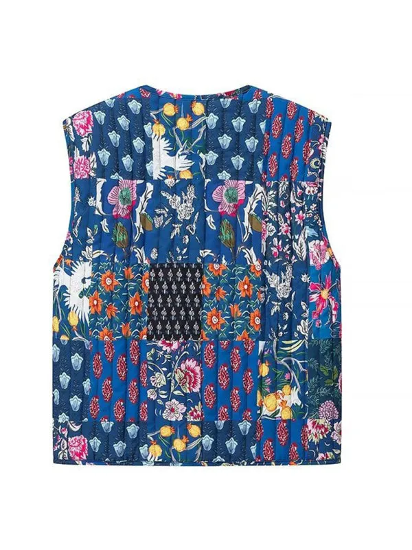 Floral Quilted Vest for Women | Relaxed Fit & Comfortable