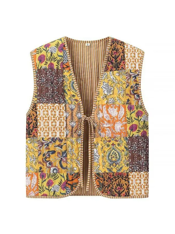 Floral Quilted Vest for Women | Relaxed Fit & Comfortable