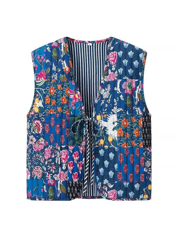 Floral Quilted Vest for Women | Relaxed Fit & Comfortable