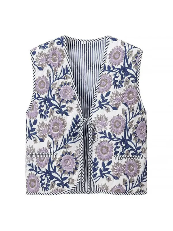 Floral Quilted Vest for Women | Relaxed Fit & Comfortable