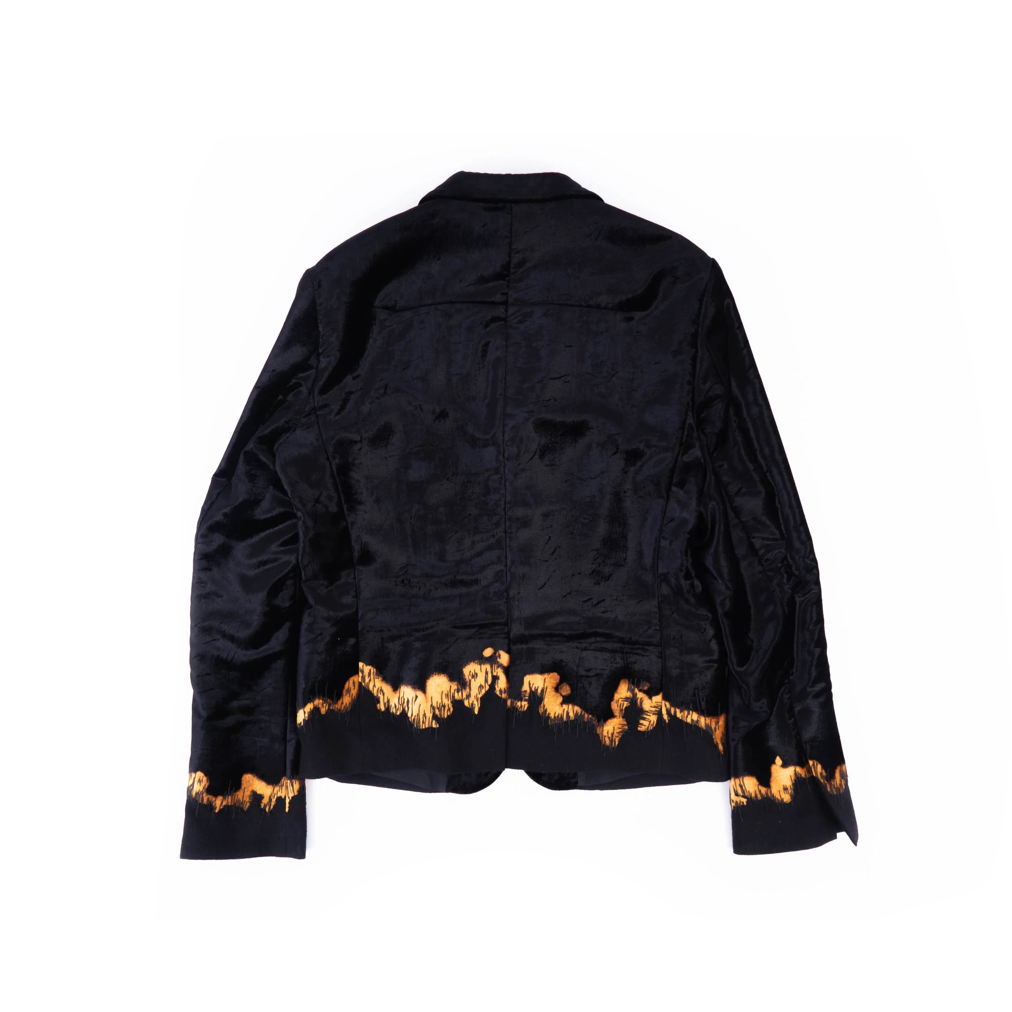 FW17 Crushed Velvet Burned Detail Blazer