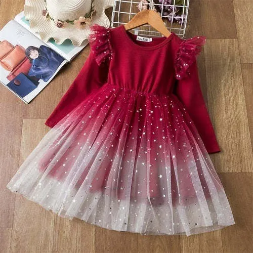 Girls Christmas Dress Knitting Sweater Dress for Girls Winter Dress