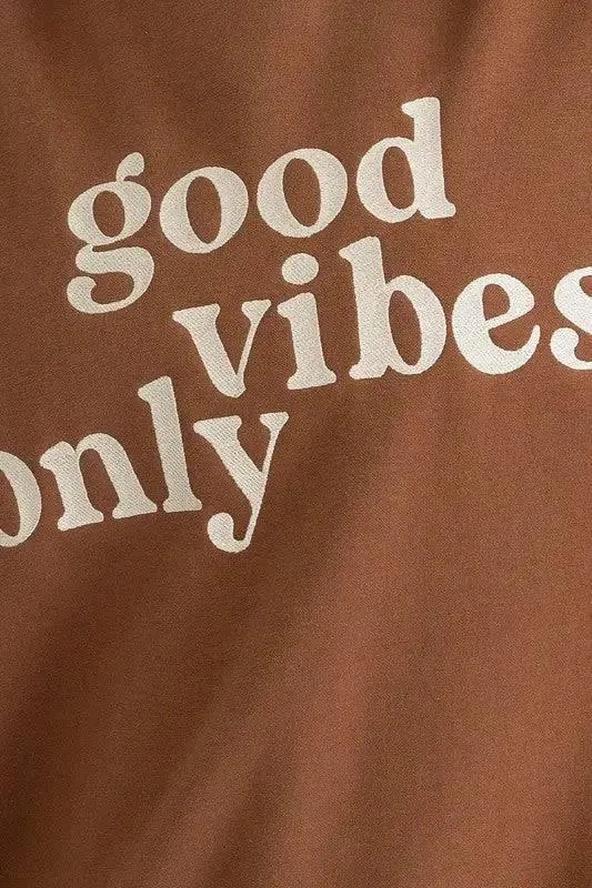 Good Vibes Embroidered Oversized Sweatshirt