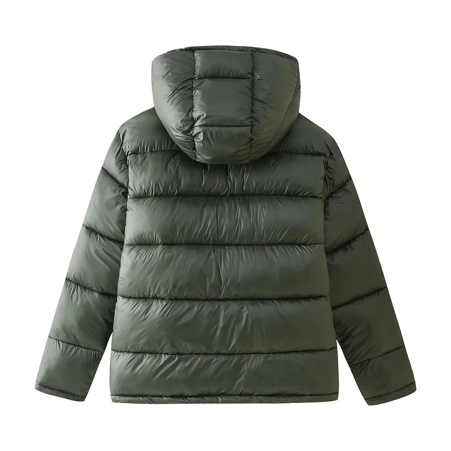 Hooded Long Sleeve Puffer Coat