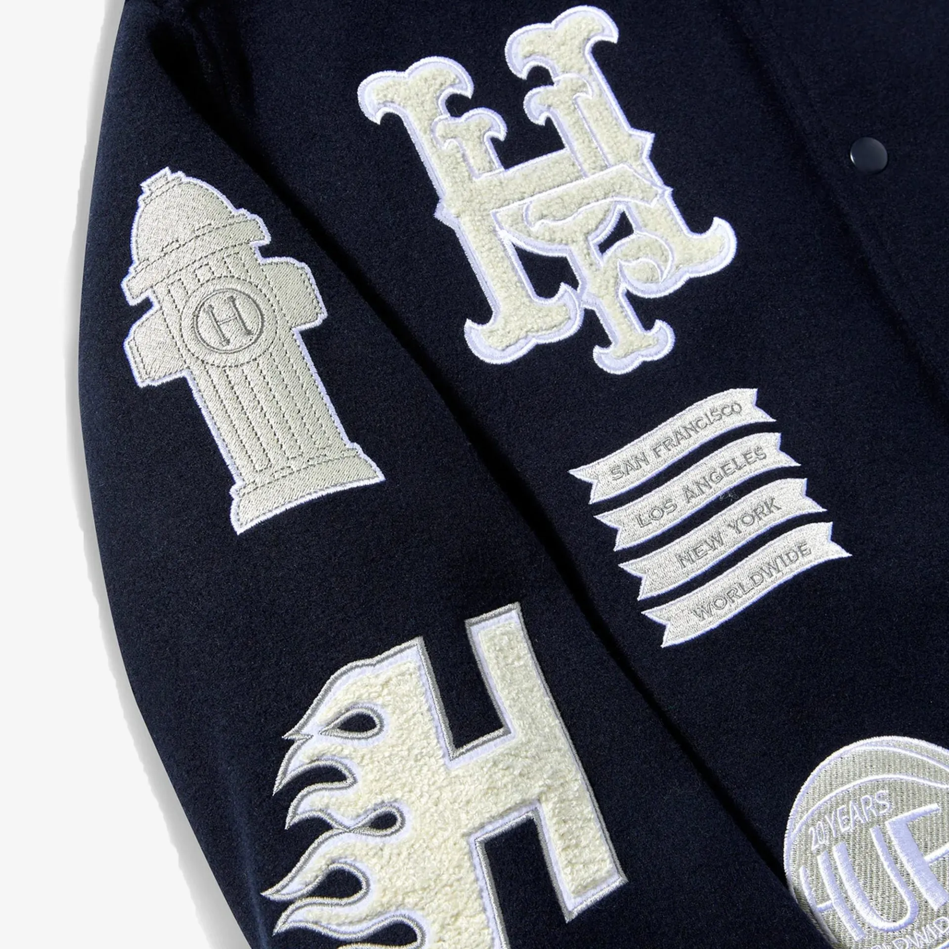 HUF | YEAR CLASSIC H VARSITY JACKET 'NAVY'