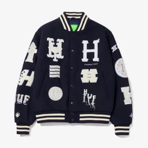 HUF | YEAR CLASSIC H VARSITY JACKET 'NAVY'