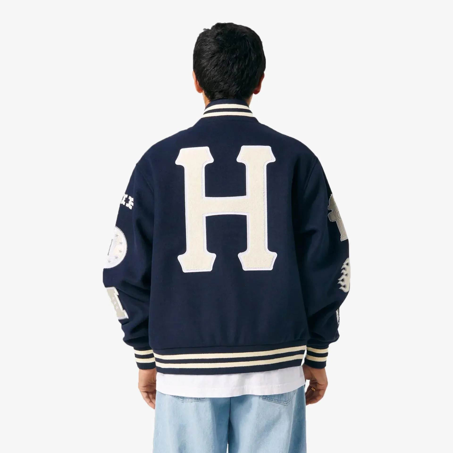 HUF | YEAR CLASSIC H VARSITY JACKET 'NAVY'