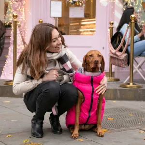 Hugo & Hudson Reversible Pink & Grey Puffer Jacket