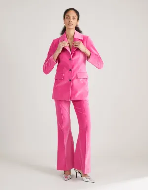 Kelly Fuchsia Velvet Trousers