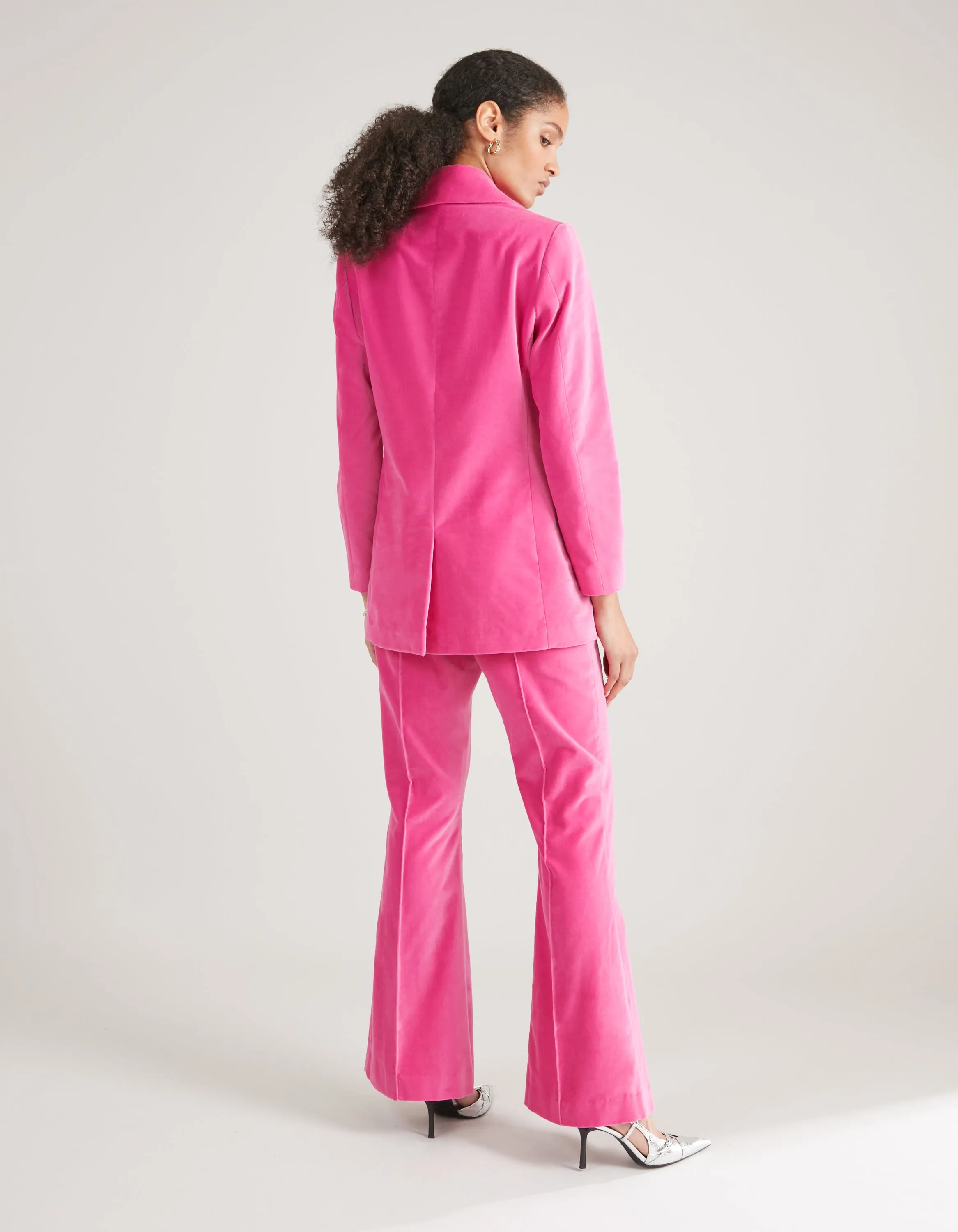 Kelly Fuchsia Velvet Trousers