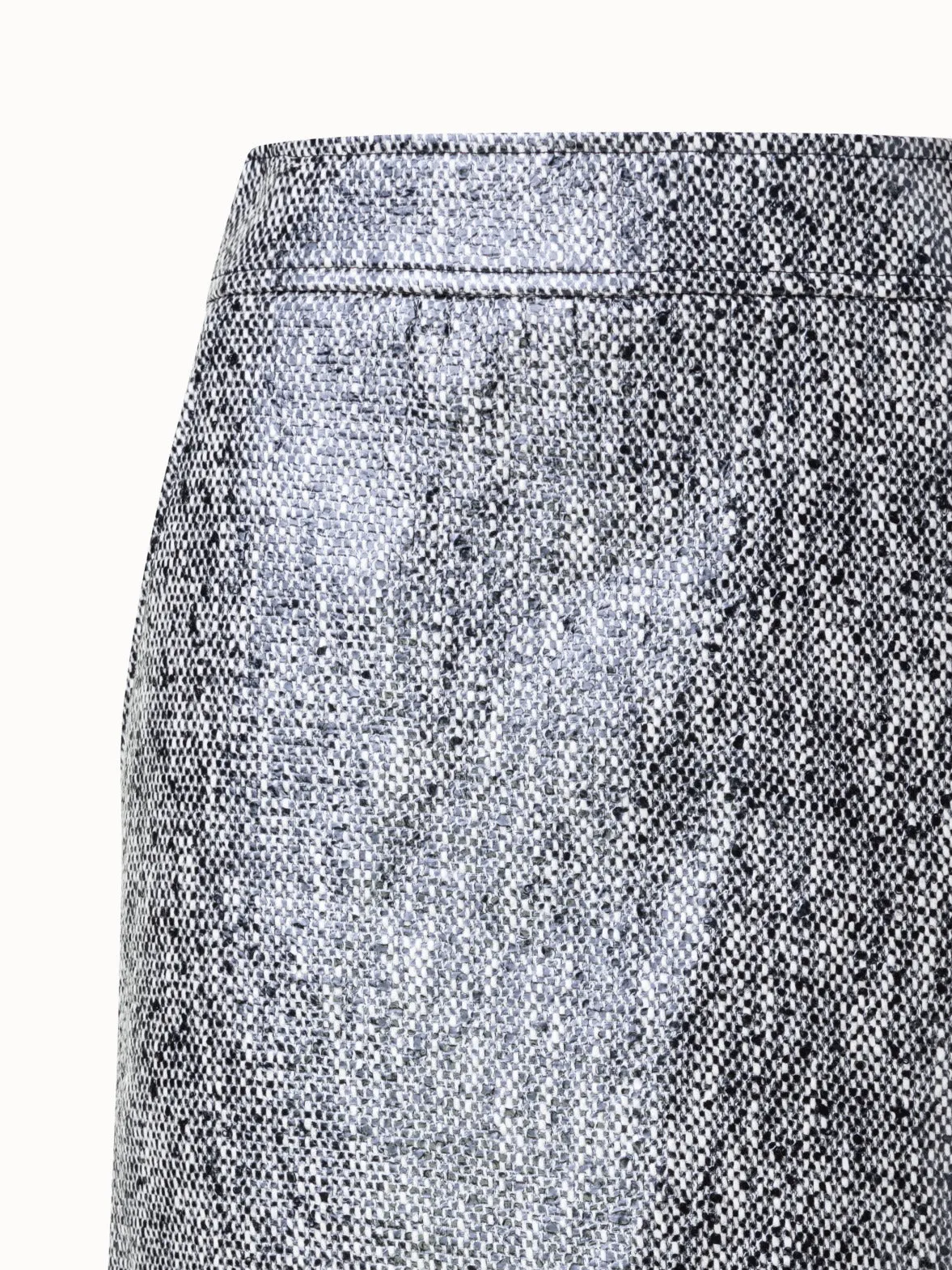 Lacquered Tweed Skirt