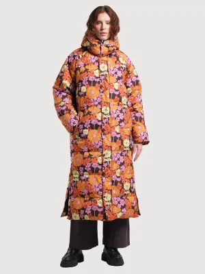 Long Puffer Jacket Karmas Flower Power | Dedicated