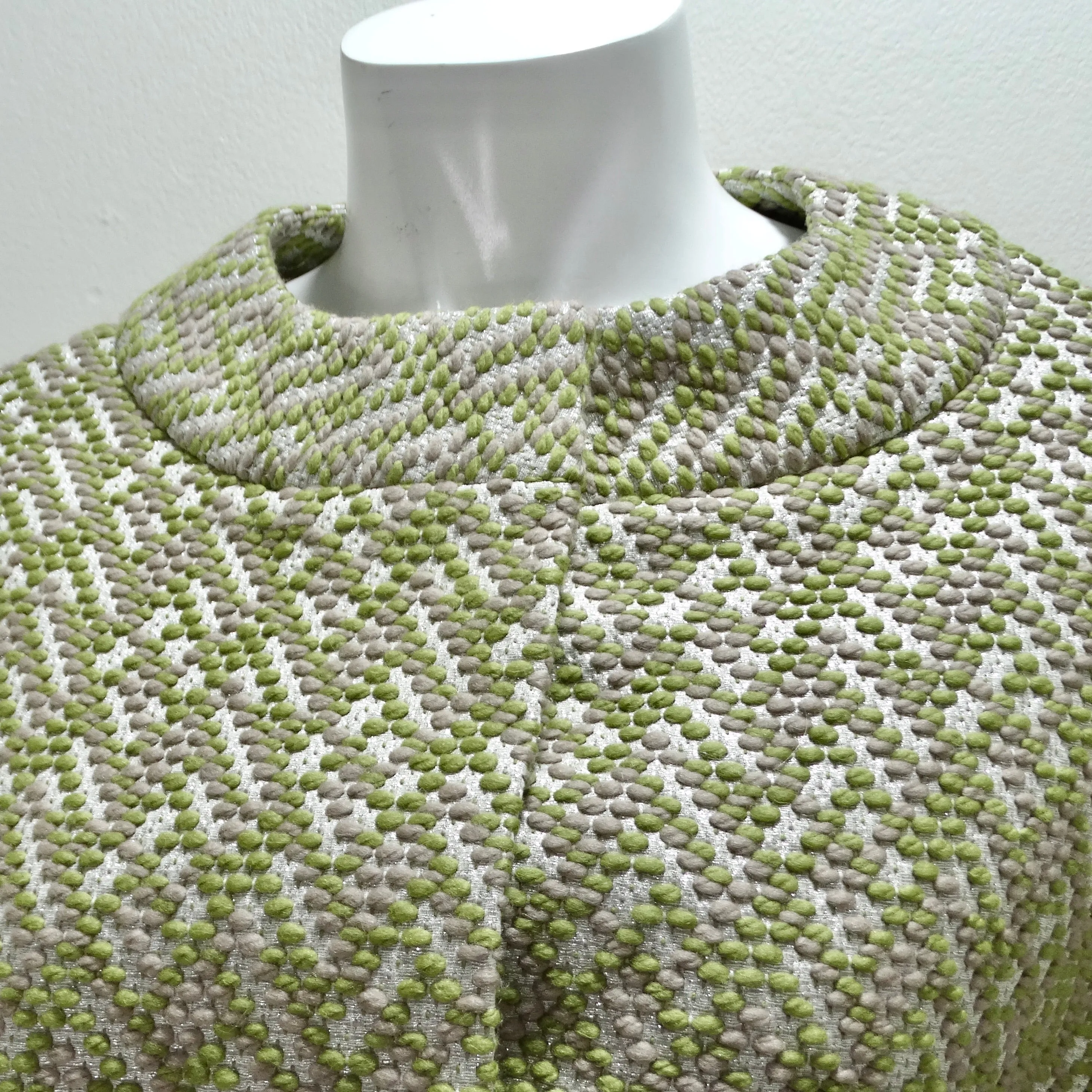 Marni Green Metallic Knit Jacket