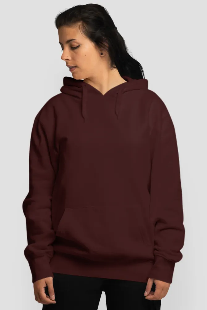 Maroon Oversized Hoodie for women