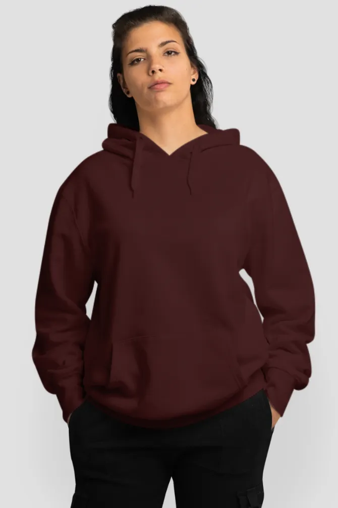 Maroon Oversized Hoodie for women