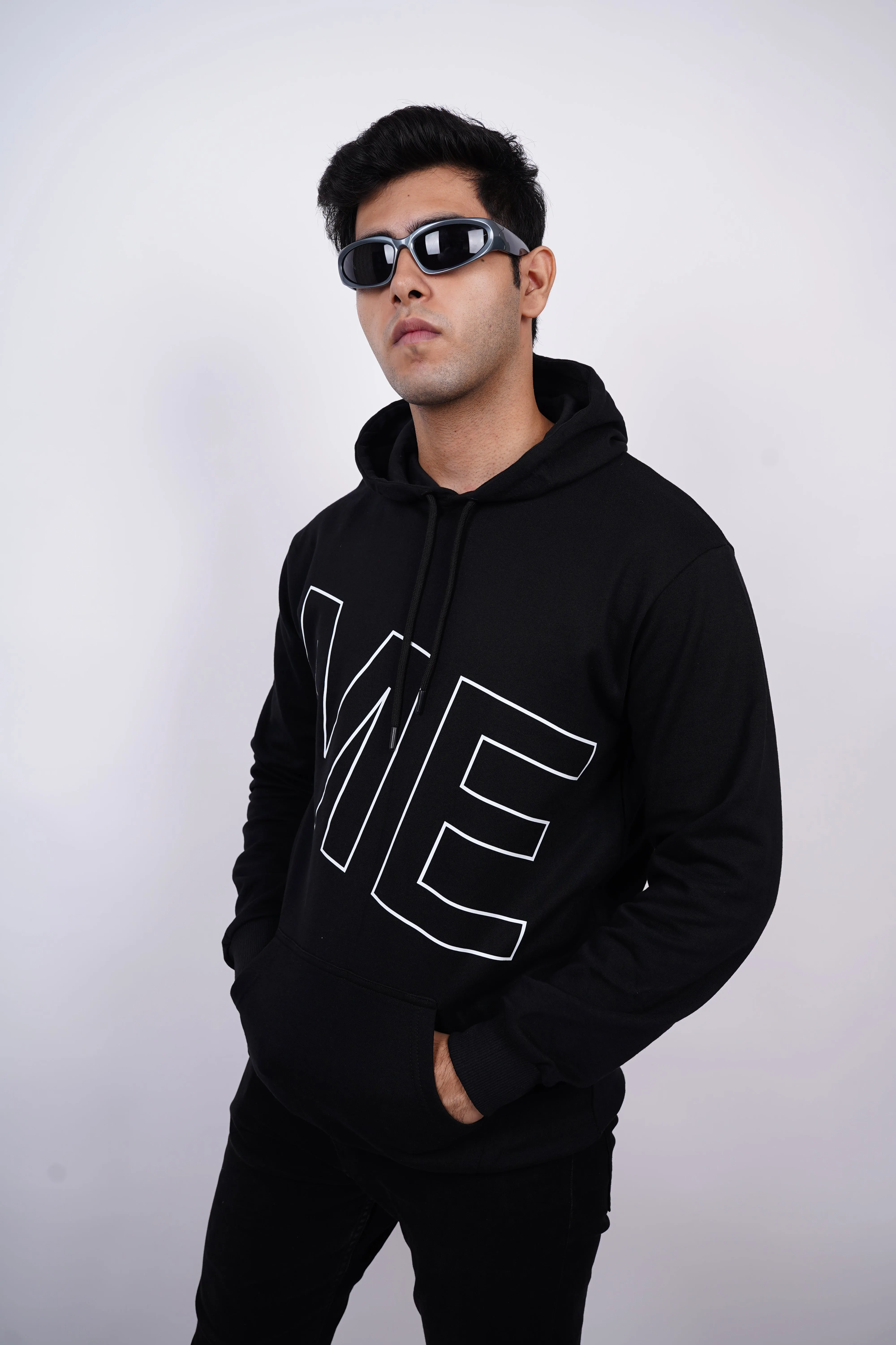 ME Relaxed fit Black Hoodie for Men By DemonWear