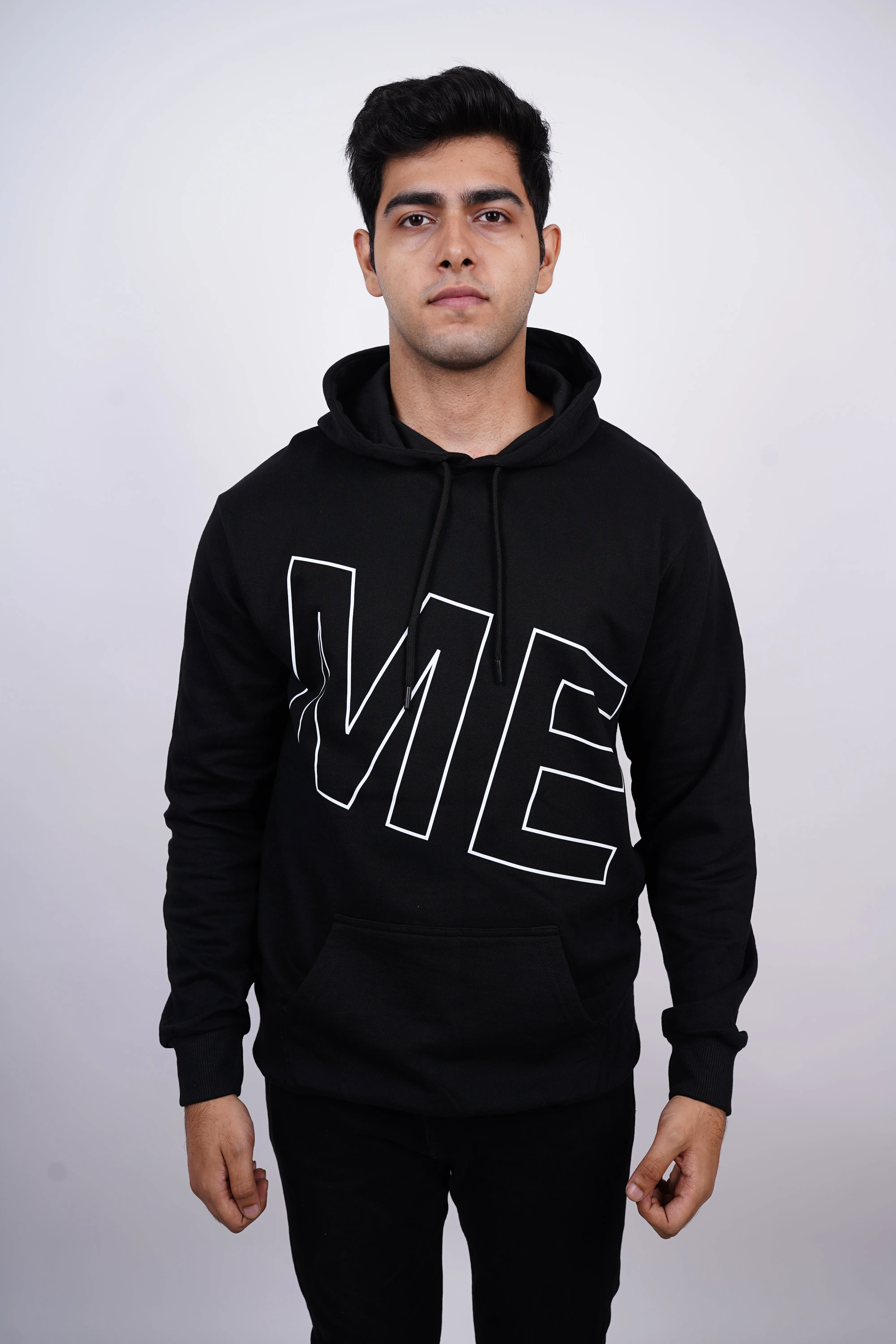 ME Relaxed fit Black Hoodie for Men By DemonWear