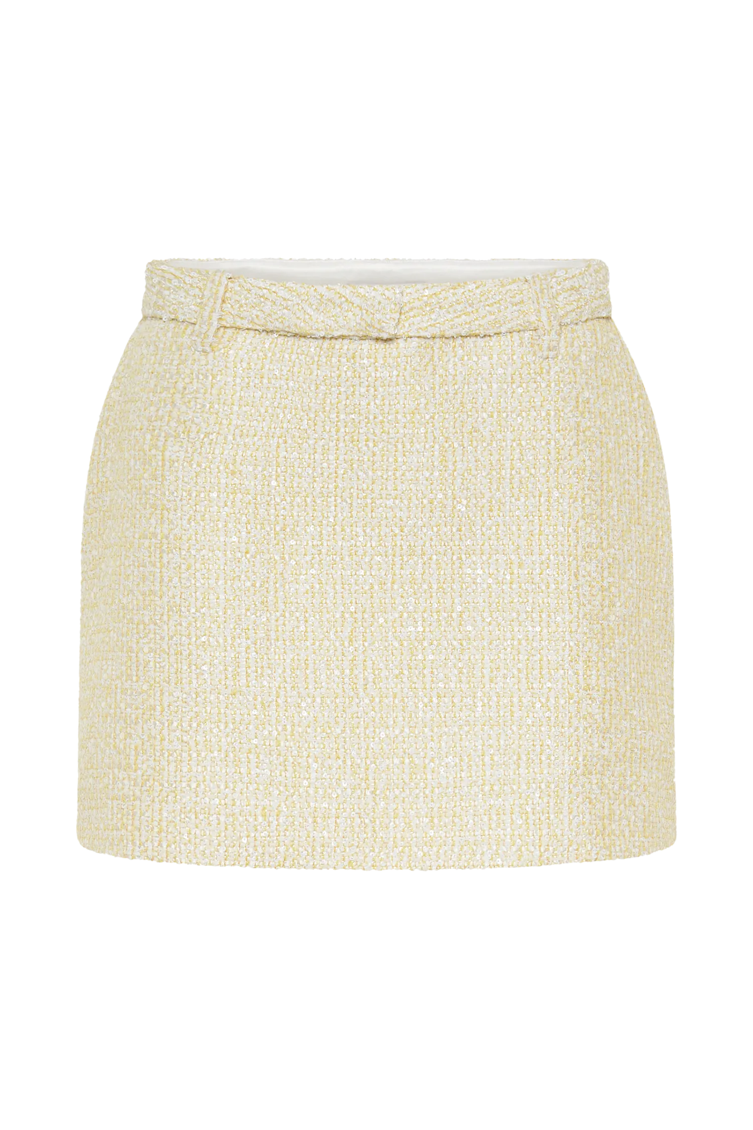 Mercer Tweed Mini Skirt - Lemon