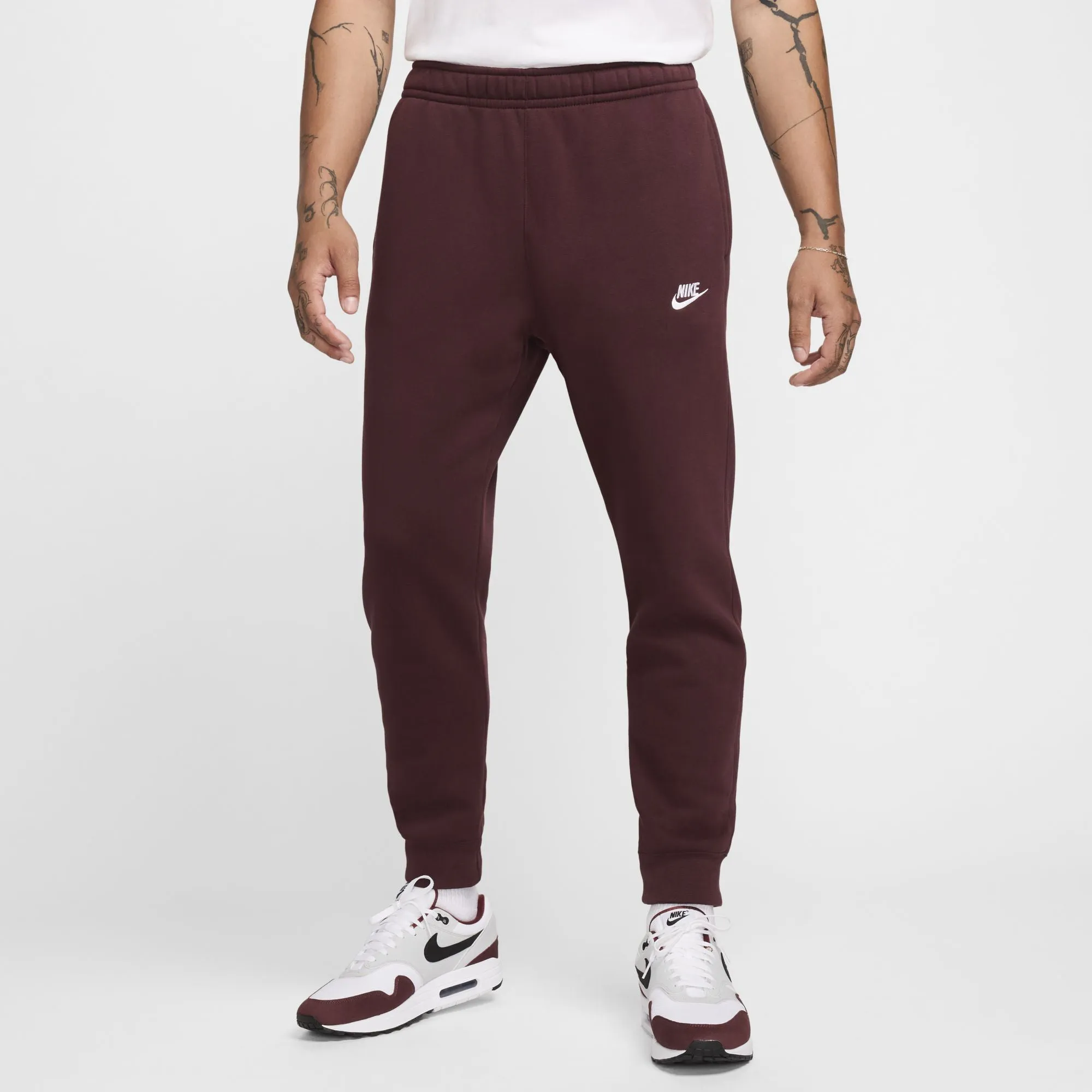 Nike Sportswear Club Fleece Joggers Burgundy Crush / White