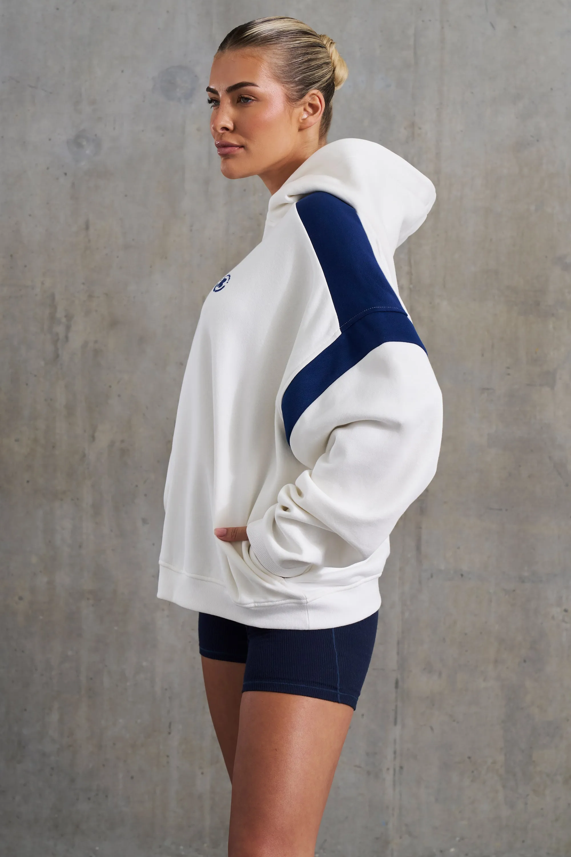 Oversized Hooded Sweatshirt in White