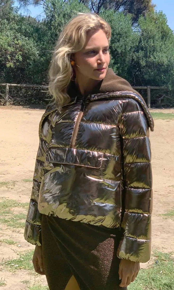 Patricia Pepe Bronze Metallic Jacket