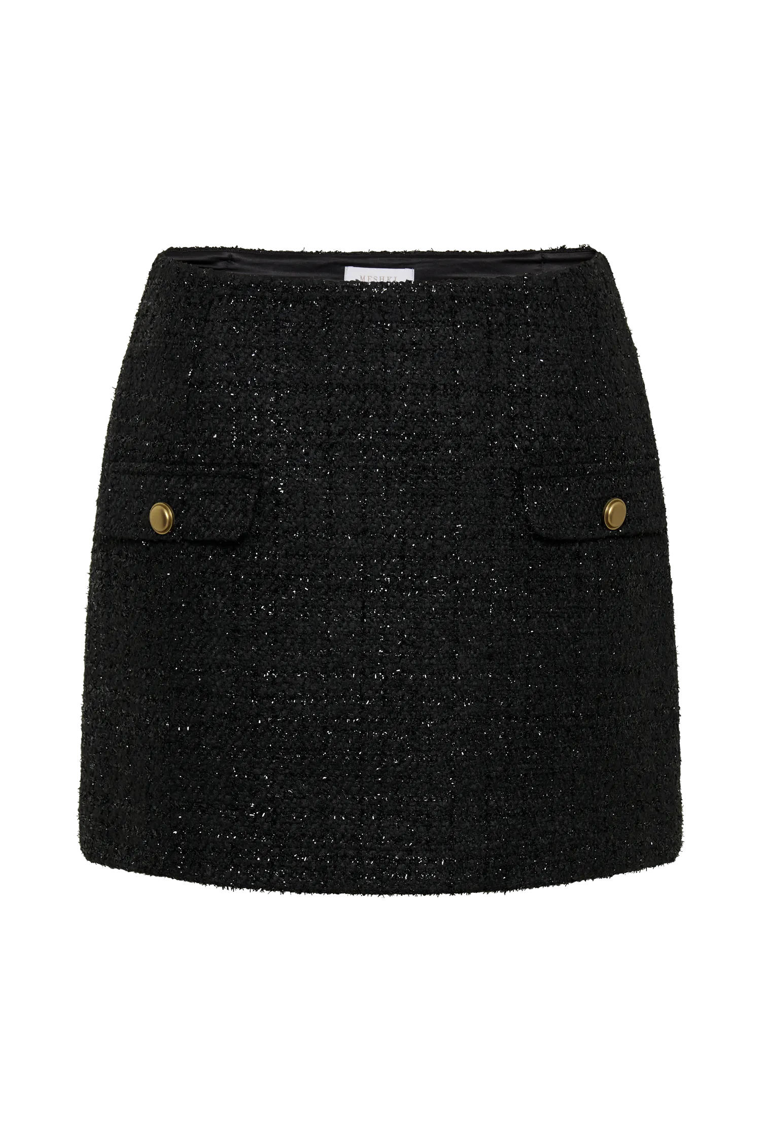 Priscilla Tweed Mini Skirt - Black