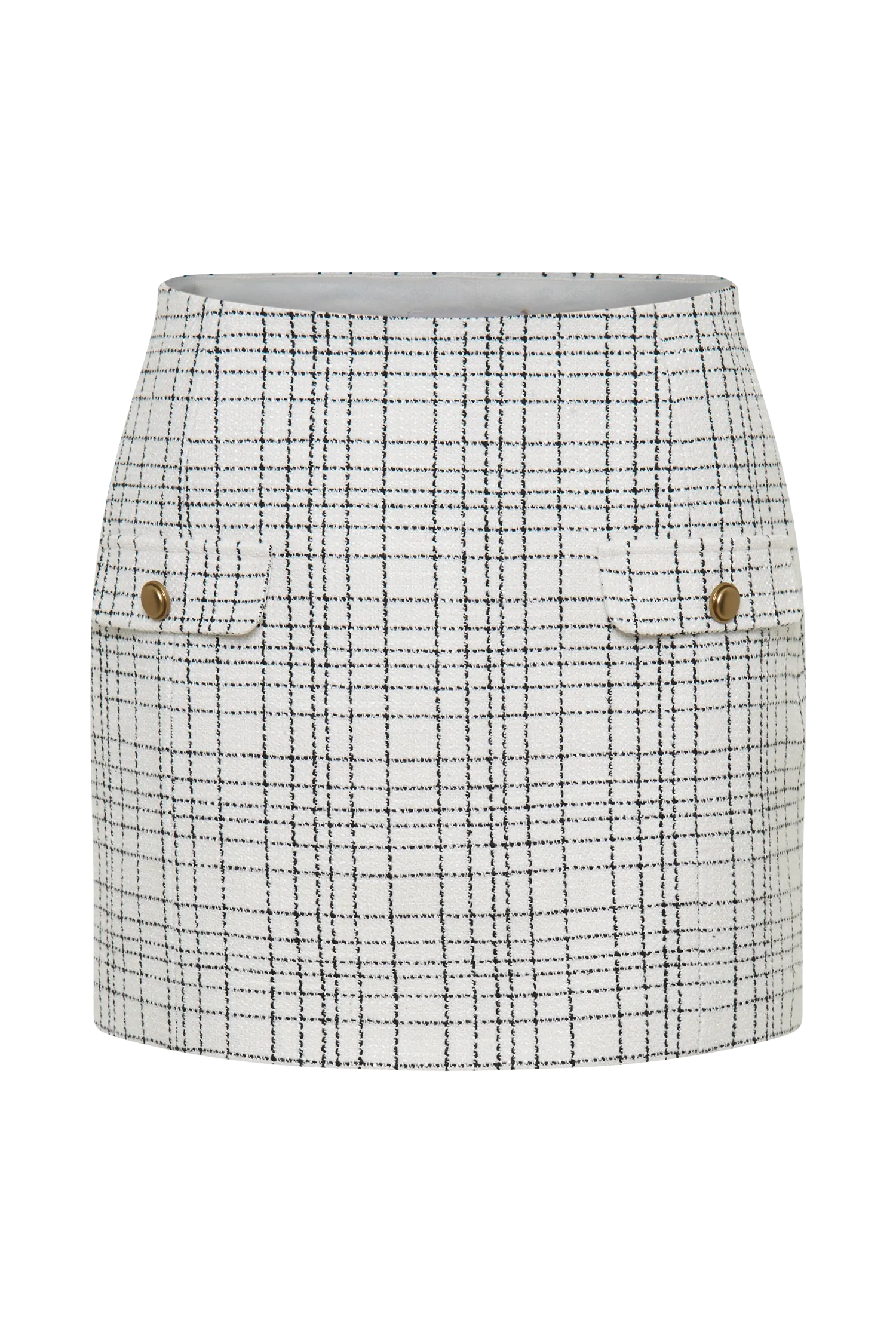 Priscilla Tweed Mini Skirt - White