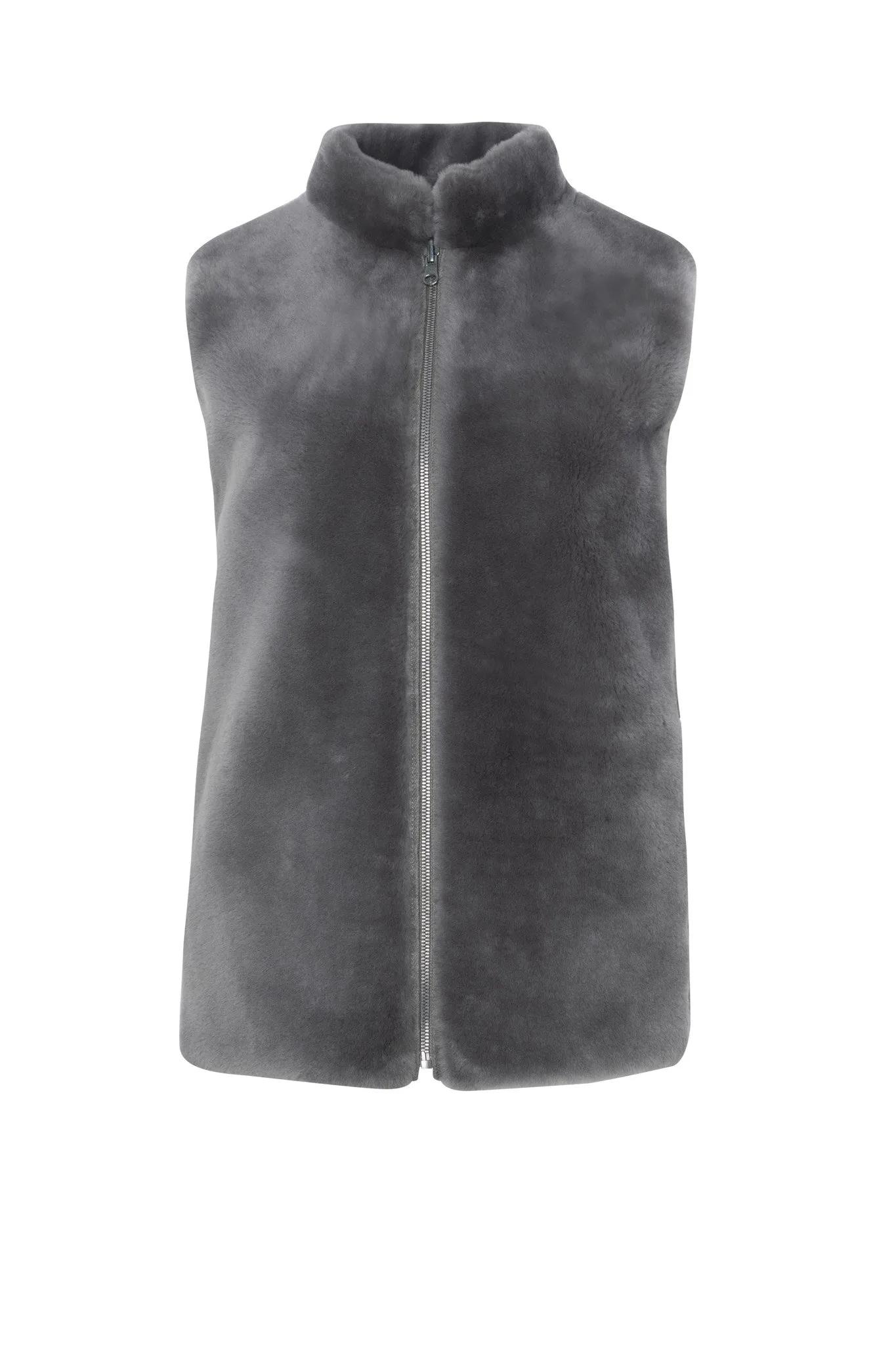 Reversible Select Shearling Lamb Vest with Loro Piana Cashmere & Wool Quilted Down Back