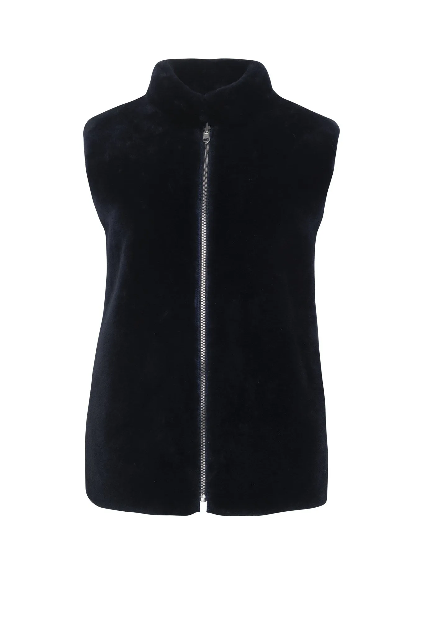 Reversible Select Shearling Lamb Vest with Loro Piana Cashmere & Wool Quilted Down Back