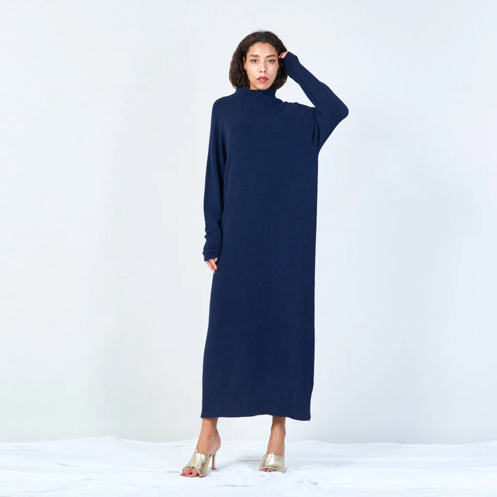 Ribbed high-neck midi dress wholesale