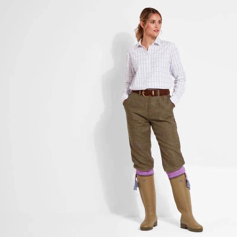 Schoffel High Waisted Ladies Tweed Breeks - Teviot Tweed