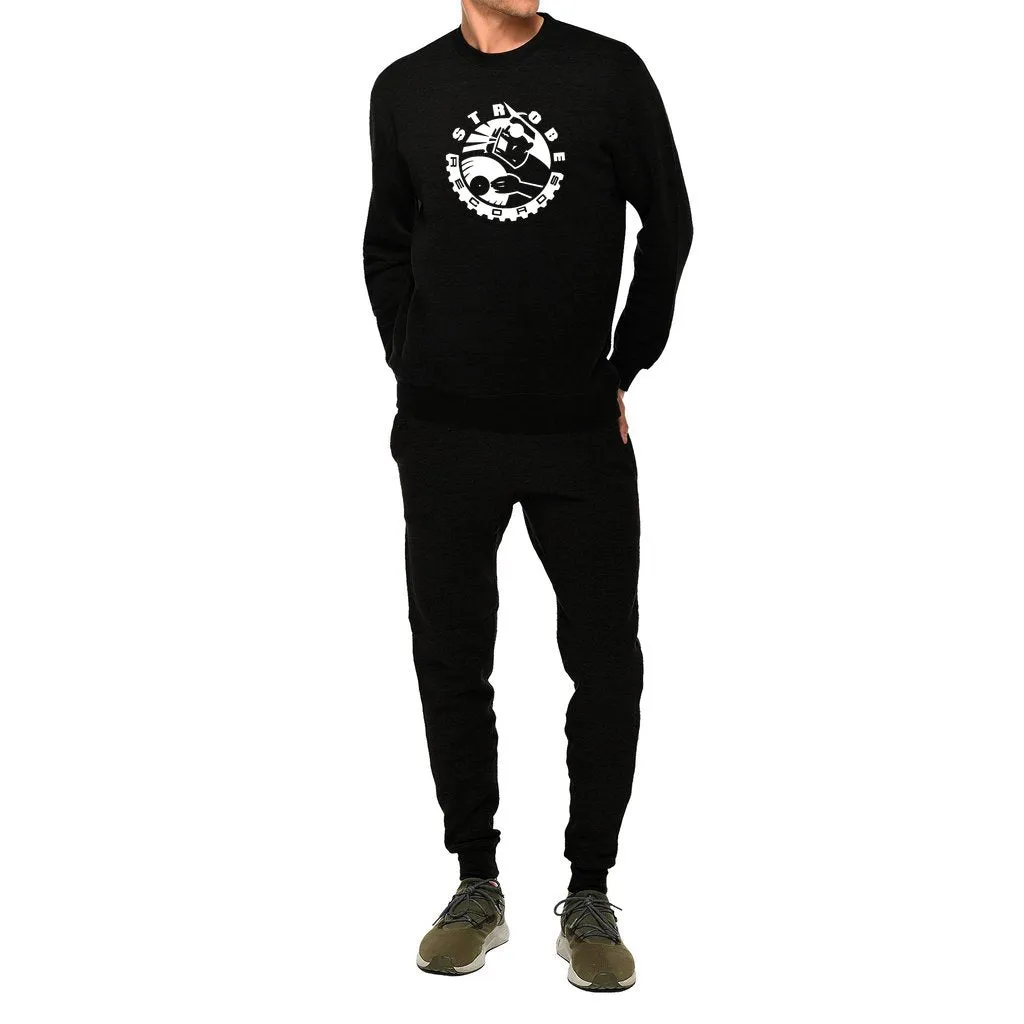 Strobe Records Classic Unisex Crewneck Sweatshirt   Jogger Set